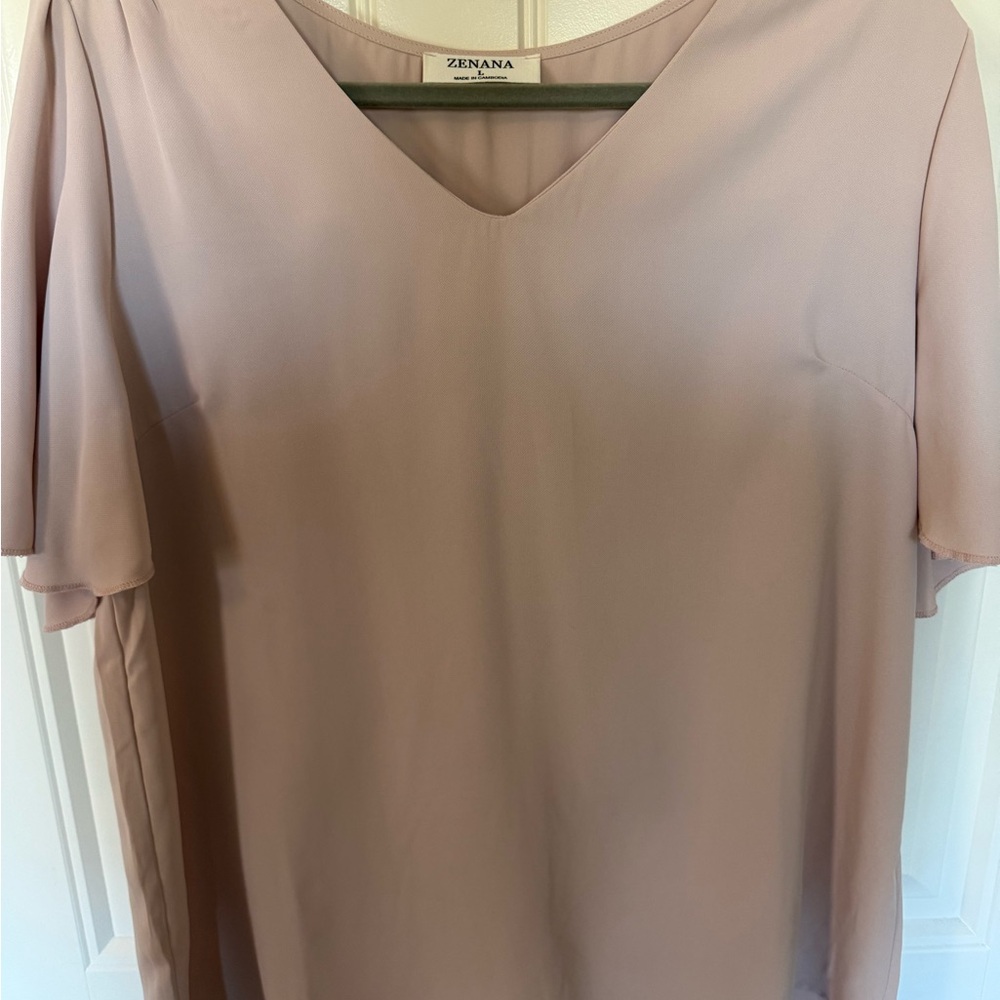 Zenana Women's Blush Pink Top
